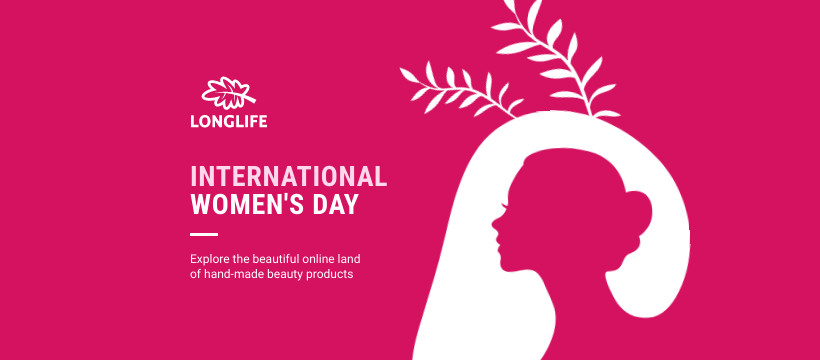 Longlife Beauty Women`s Day Facebook Cover 820x360